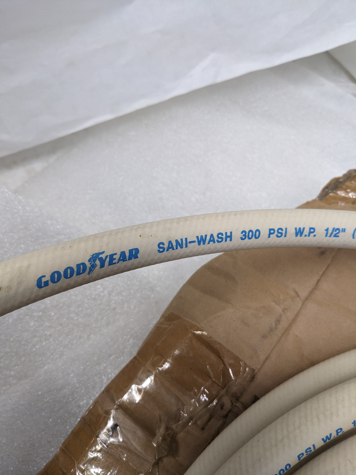 GOODYEAR CR050-50MF-G SANI-WASH 50' HOSE 1/2" ID 300 PSI WHITE NEW R17
