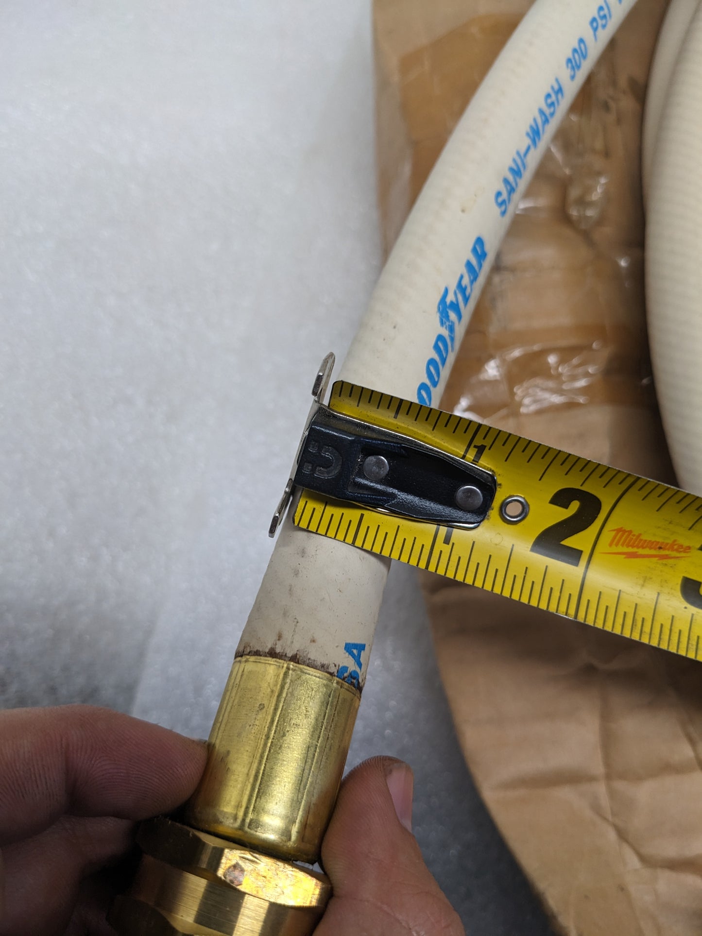 GOODYEAR CR050-50MF-G SANI-WASH 50' HOSE 1/2" ID 300 PSI WHITE NEW R17