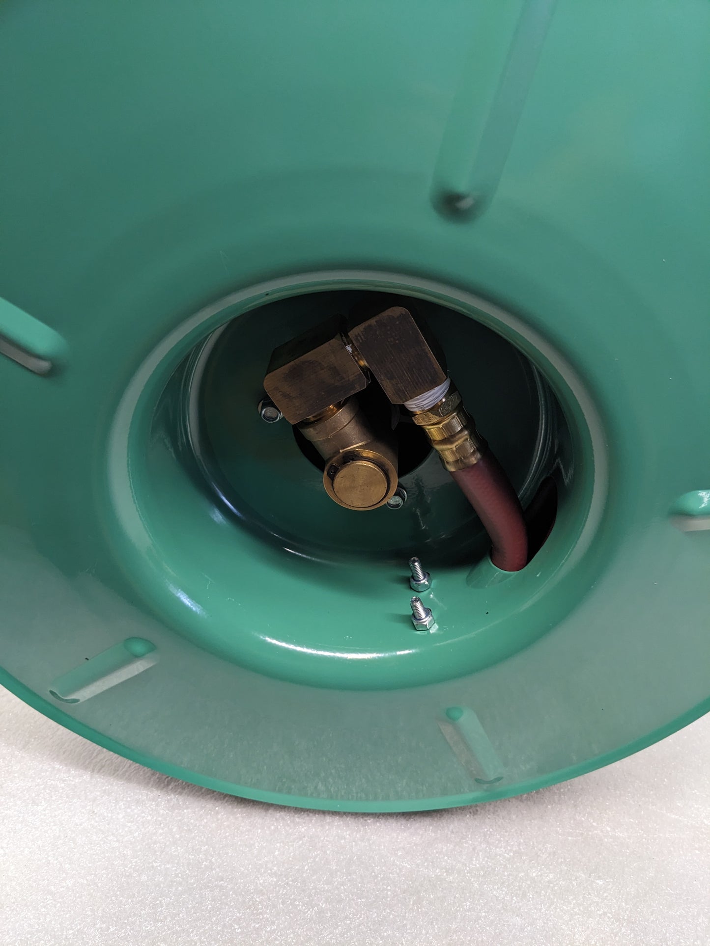 SPEEDAIRE 6NU45A 1/2"X50' SPRING RETURN AIR/WATER HOSE W/ REEL NEW B2