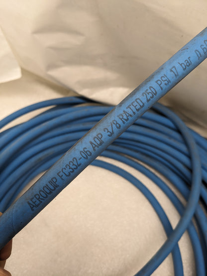 AEROQUIP FC332-06 AQP 110' SOCKETLESS TEXTILE BRAID HOSE 3/8" ID BLUE NEW R17