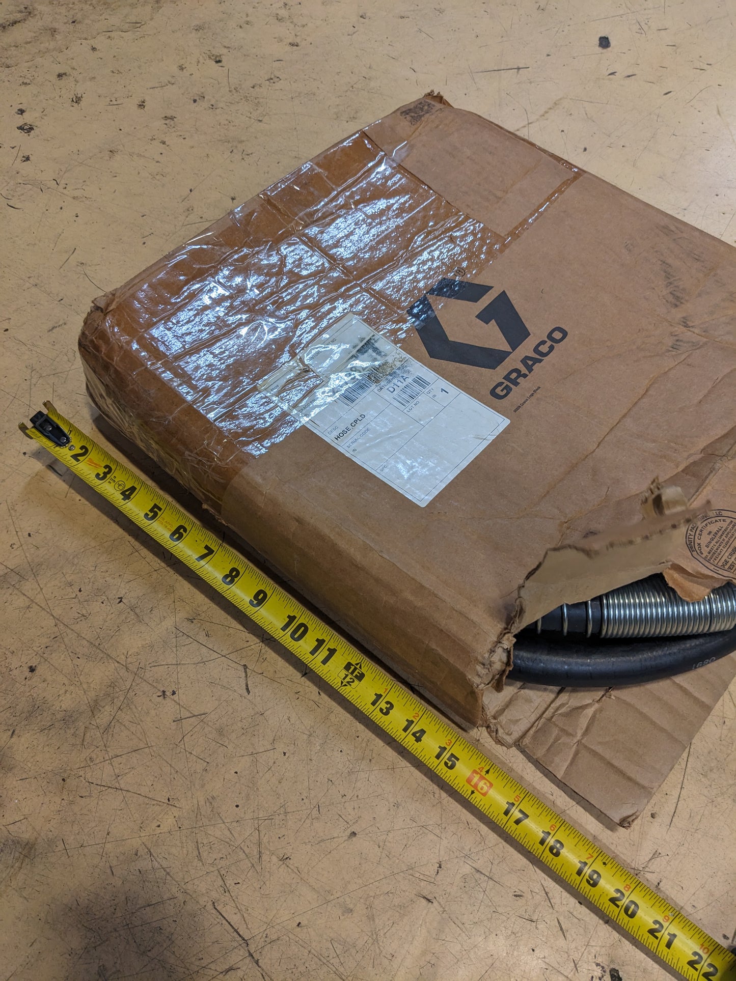 GRACO 217382 COUPLED 10' HOSE 3/4" ID 500 PSI WP NYLON NEW R17