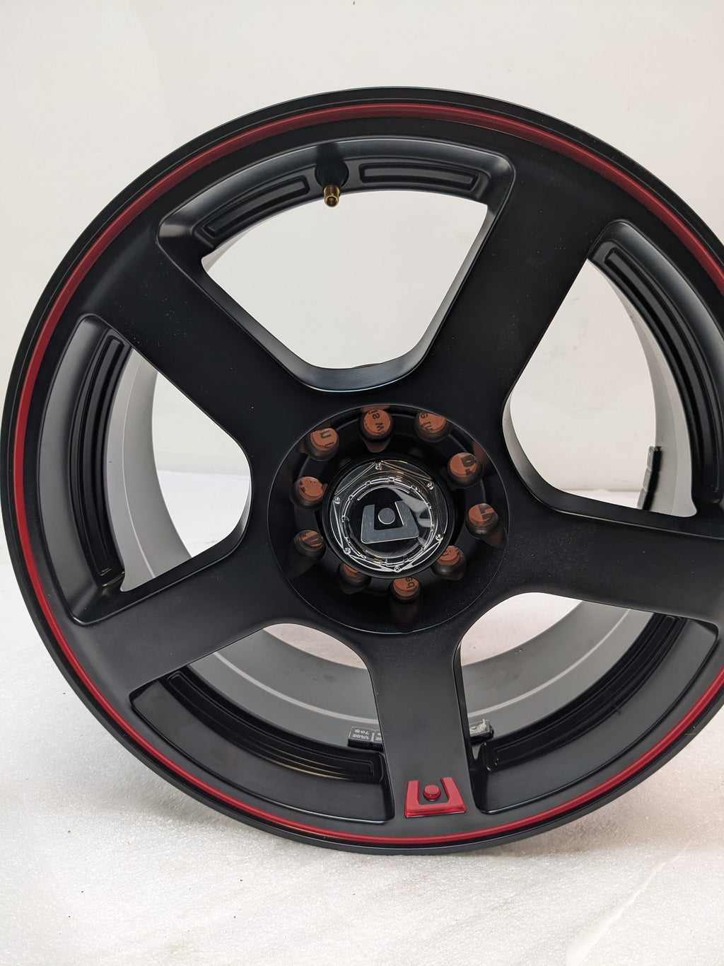 MOTEGI RACING RM116 16X7" 40MM 5X100 5X114MM WHEEL BLACK/ RED MATTE NEW B2