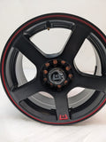 MOTEGI RACING RM116 16X7" 40MM 5X100 5X114MM WHEEL BLACK/ RED MATTE NEW B2