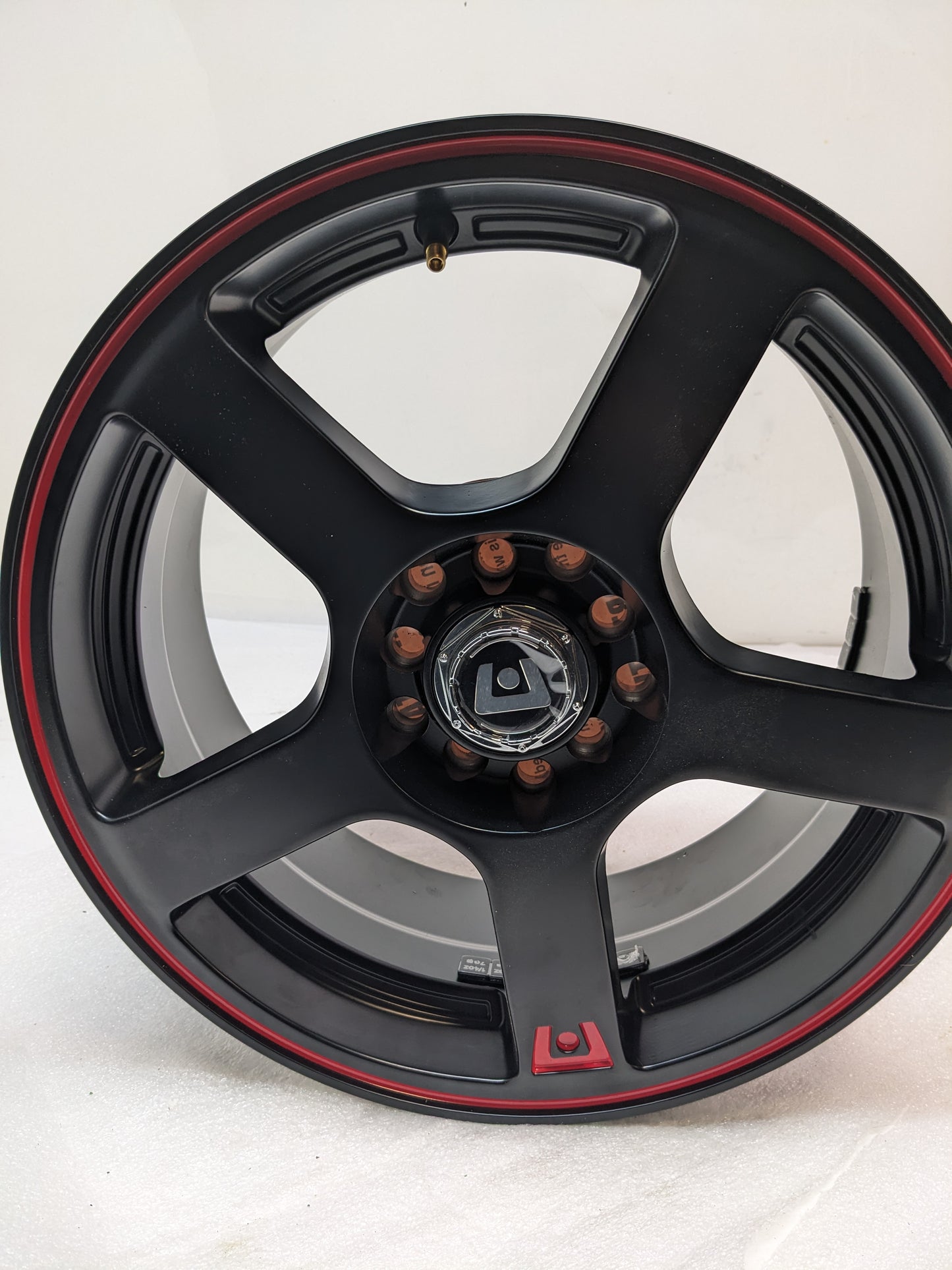 MOTEGI RACING RM116 16X7" 40MM 5X100 5X114MM WHEEL BLACK/ RED MATTE NEW B2