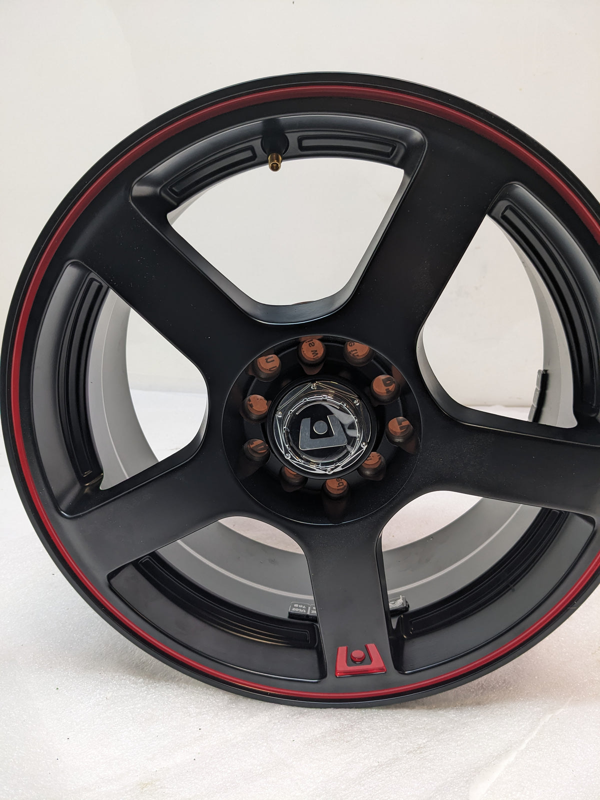MOTEGI RACING RM116 16X7" 40MM 5X100 5X114MM WHEEL BLACK/ RED MATTE NEW B2