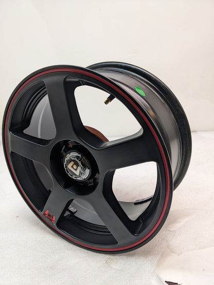 MOTEGI RACING RM116 16X7" 40MM 5X100 5X114MM WHEEL BLACK/ RED MATTE NEW B2