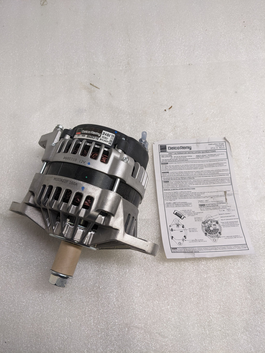 DELCO REMY 8600301 12V 160A HINGE MOUNT BRUSH ALTERNATOR NEW R8