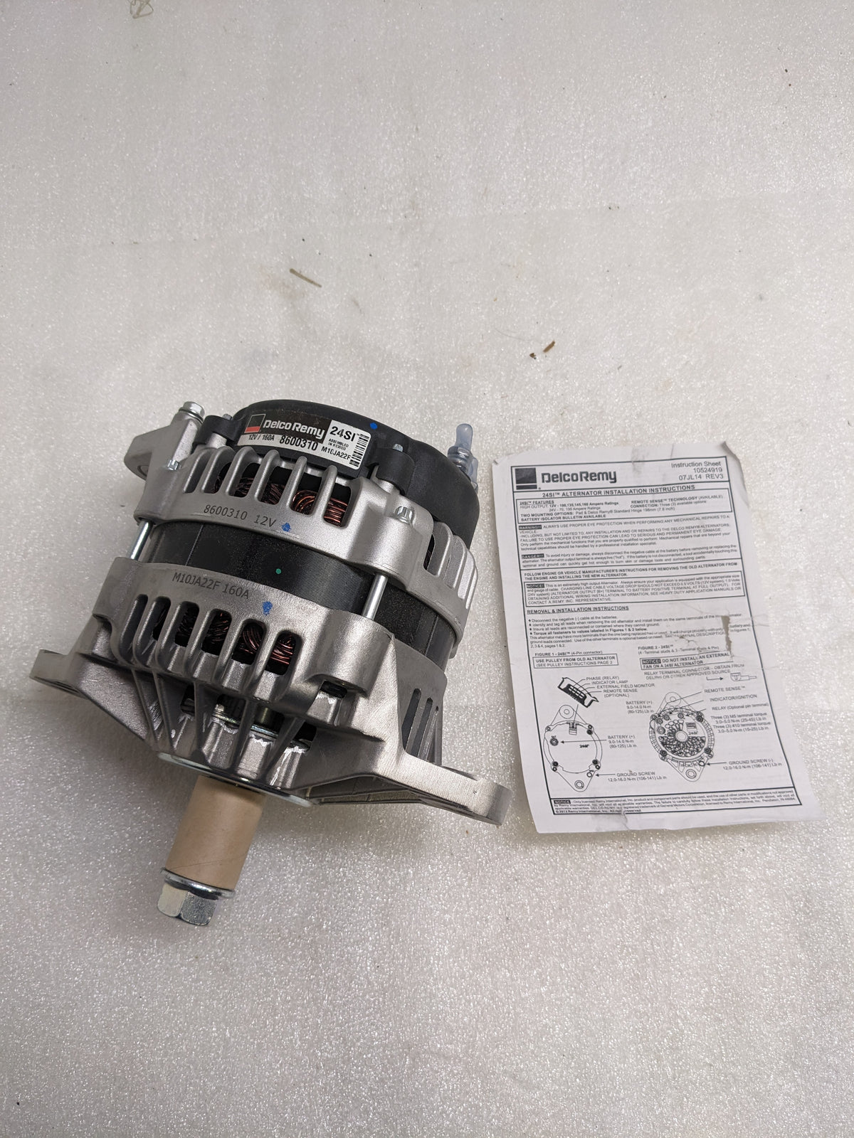 DELCO REMY 8600301 12V 160A HINGE MOUNT BRUSH ALTERNATOR NEW R8