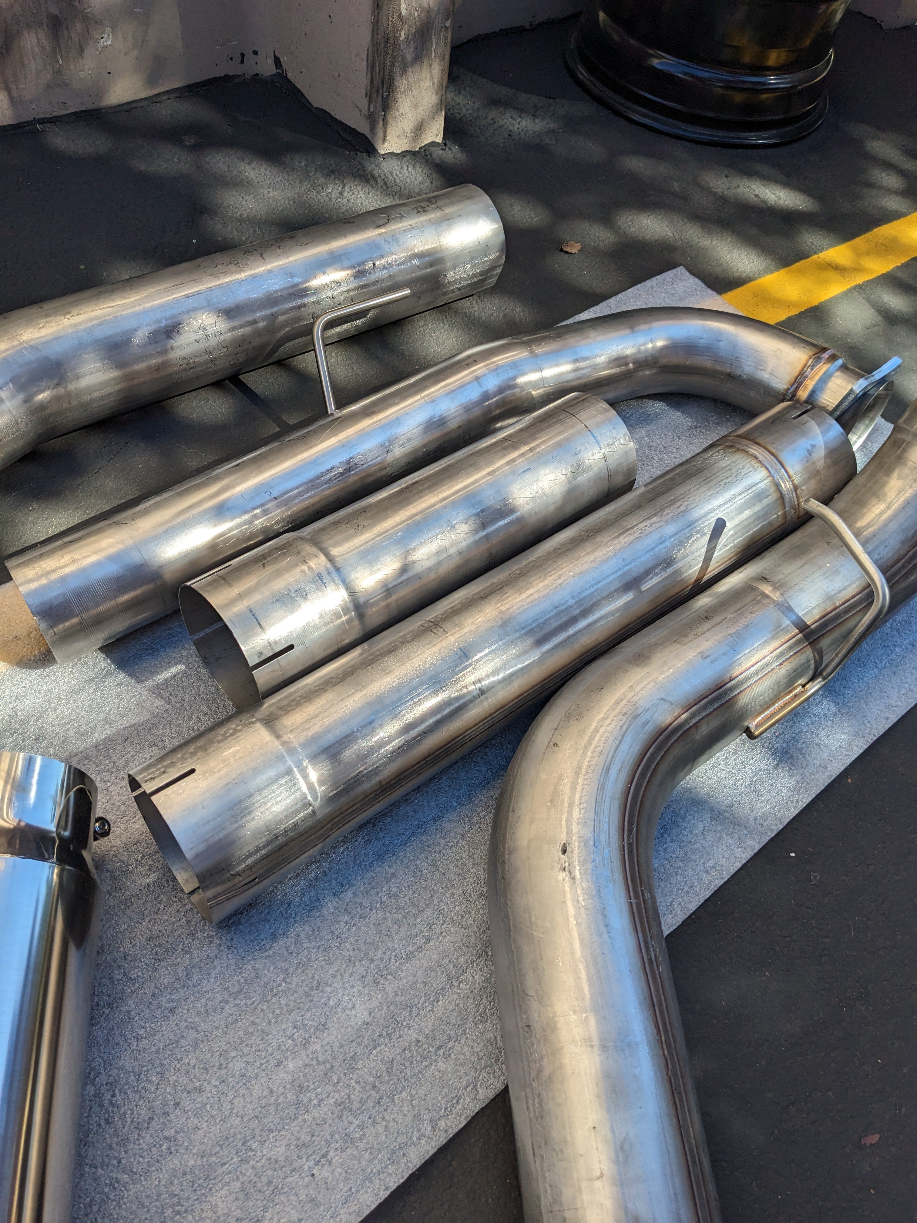 (KSL ONLY) UNBRANDED 409 STAINLESS STEEL EXHAUST KIT 4"-5" W/ TIP NEW #1 KSLR