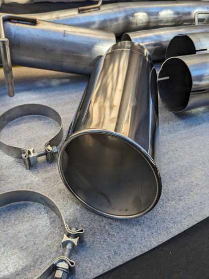(KSL ONLY) UNBRANDED 409 STAINLESS STEEL EXHAUST KIT 4"-5" W/ TIP NEW #1 KSLR