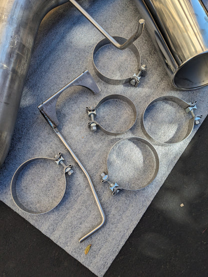 (KSL ONLY) UNBRANDED 409 STAINLESS STEEL EXHAUST KIT 4"-5" W/ TIP NEW #1 KSLR