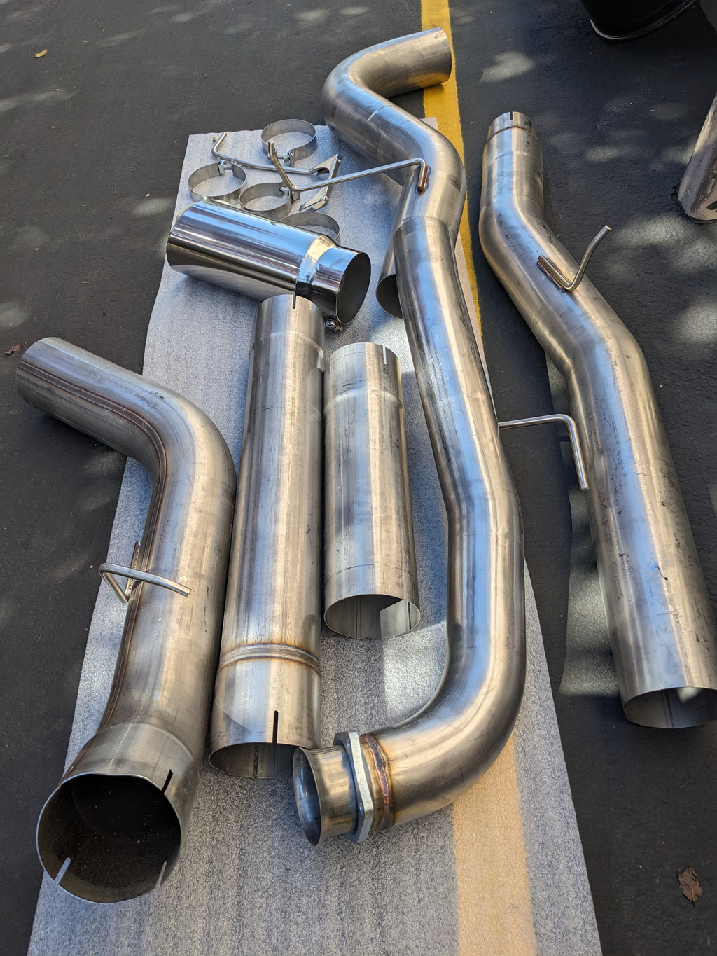 (KSL ONLY) UNBRANDED 409 STAINLESS STEEL EXHAUST KIT 4"-5" W/ TIP NEW #1 KSLR
