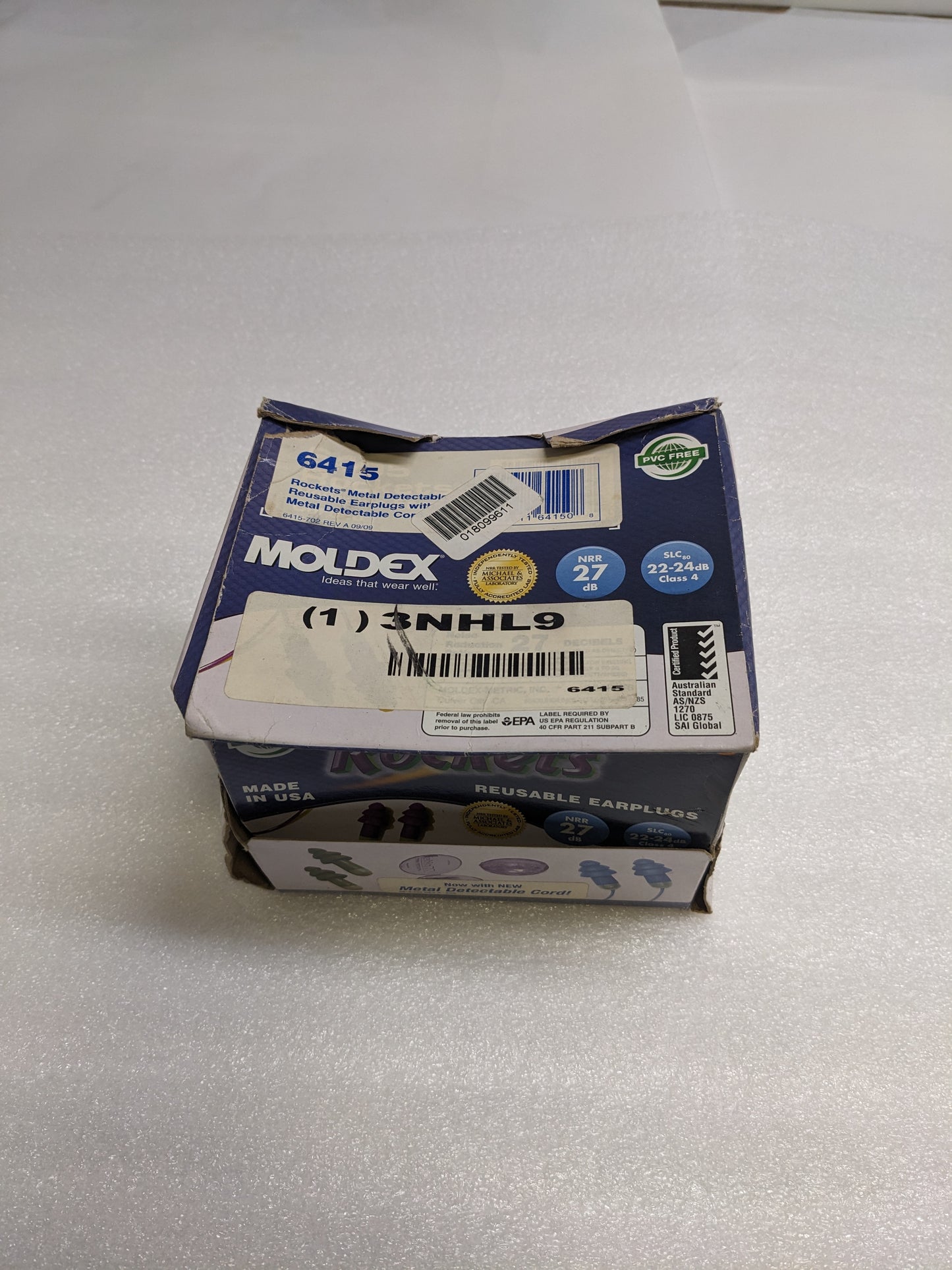 MOLDEX 6415 ROCKETS METAL DETECTABLE CORDED REUSABLE EARPLUGS BOX OF 50 NEW SR