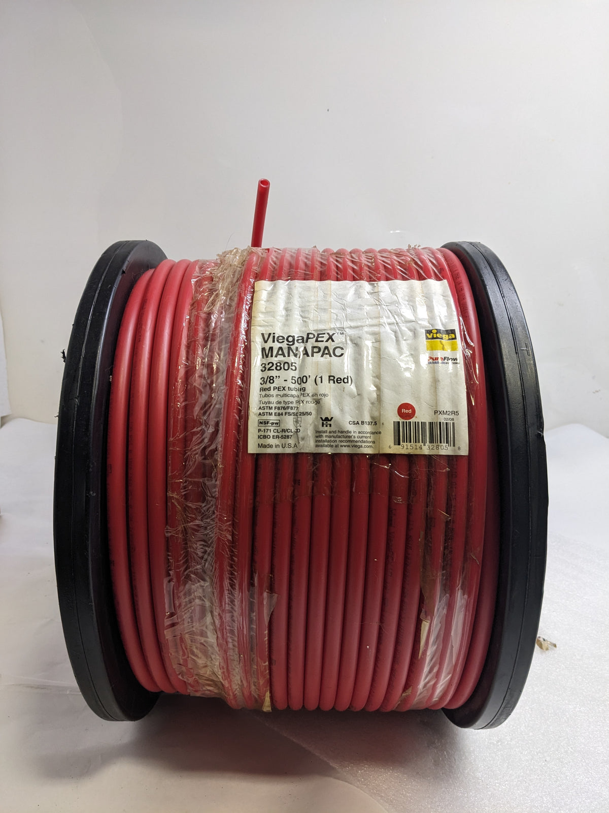 VIEGA 32805 PUREFLOW MANAPAC RED PEX TUBING 3/8"-500' NEW B2