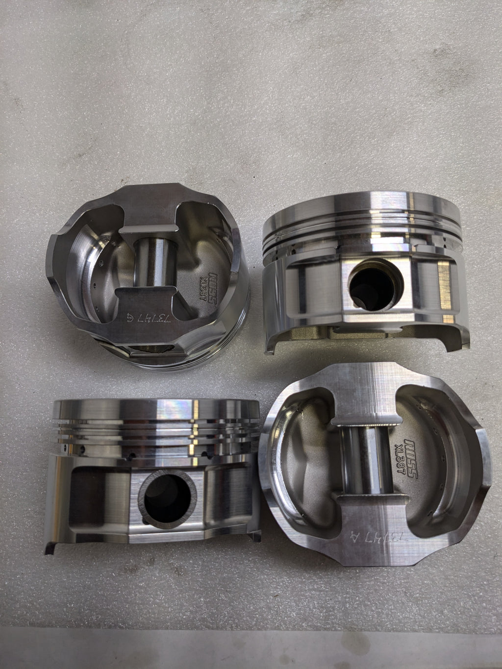 ROSS RACING PISTONS 73747 SET OF 4 PISTONS FOR PORSCHE NEW SR