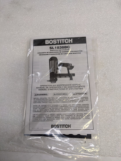 STANLEY BOSTITCH SL1838BC 18-GAUGE CAP STAPLER KIT 3/4" TO 1 1/2" NEW SR