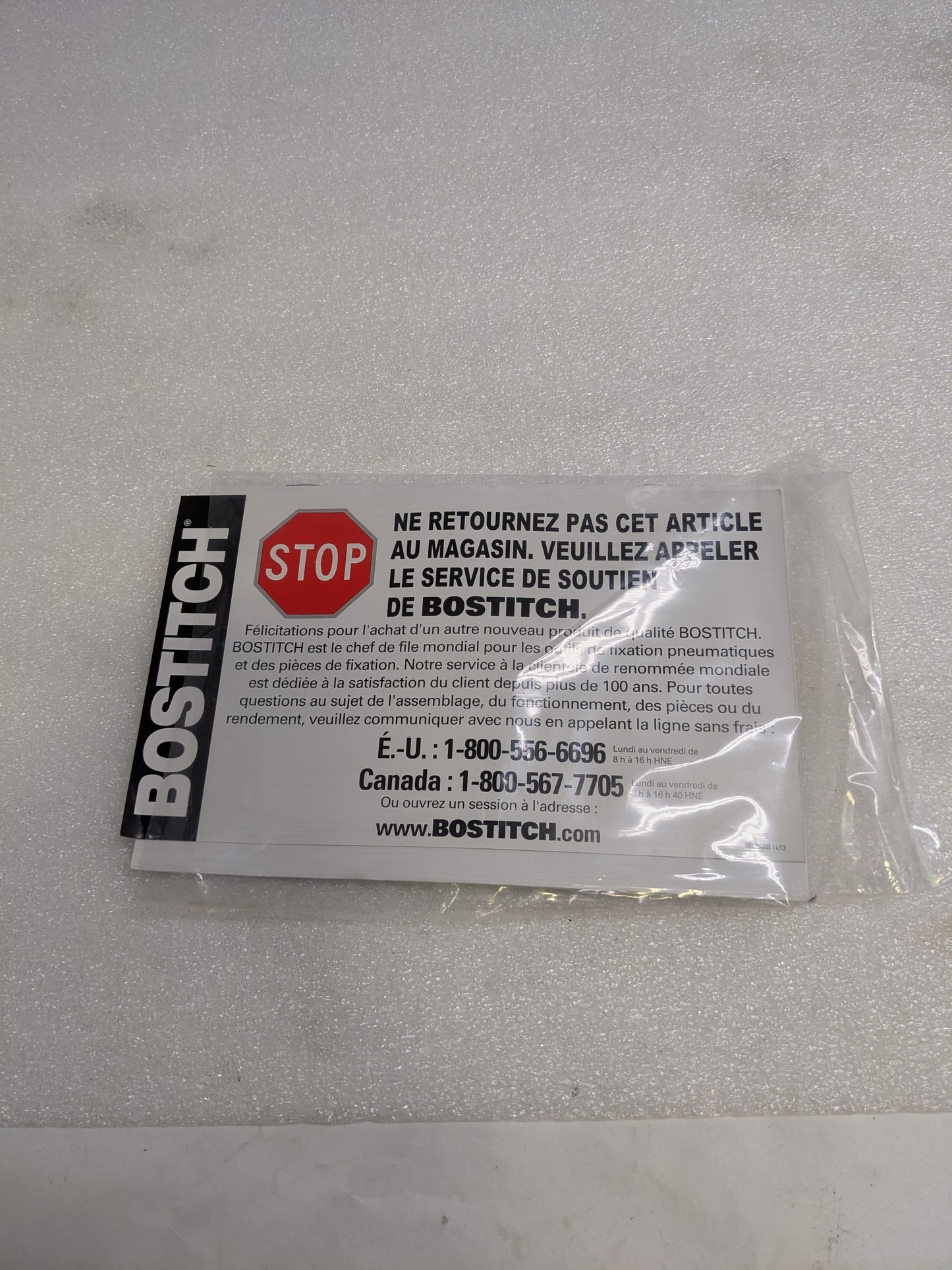 STANLEY BOSTITCH SL1838BC 18-GAUGE CAP STAPLER KIT 3/4" TO 1 1/2" NEW SR
