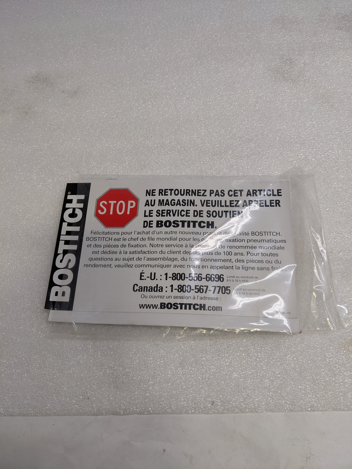 STANLEY BOSTITCH SL1838BC 18-GAUGE CAP STAPLER KIT 3/4" TO 1 1/2" NEW SR