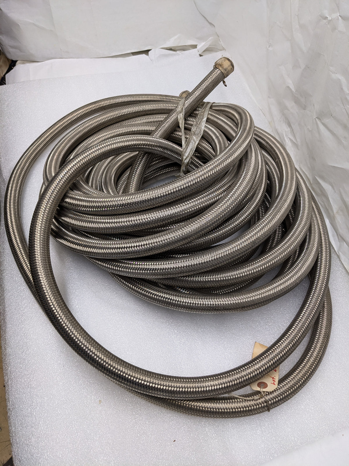 STAINLESS STEEL BRAIDED 57' HOSE 13X16" ID 1-1/16" OD PTFE LINED CORRUGATED NEW R8