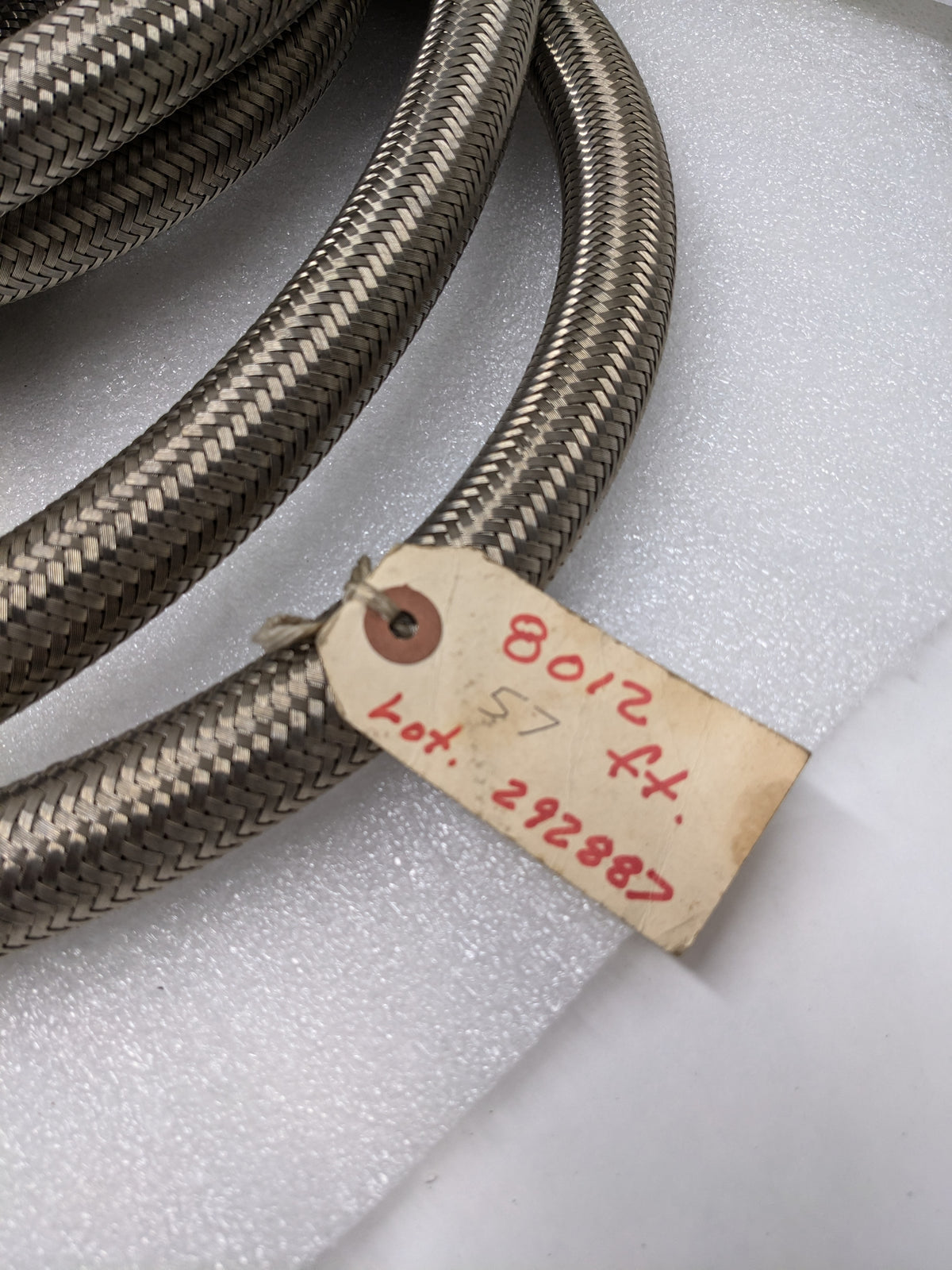 STAINLESS STEEL BRAIDED 57' HOSE 13X16" ID 1-1/16" OD PTFE LINED CORRUGATED NEW R8