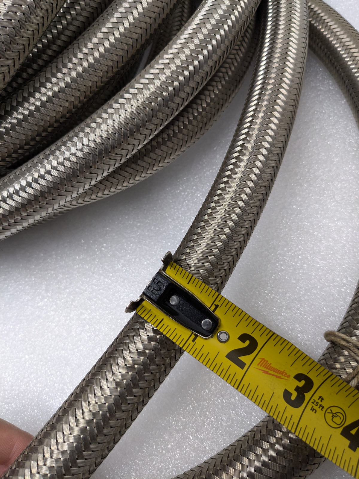 STAINLESS STEEL BRAIDED 57' HOSE 13X16" ID 1-1/16" OD PTFE LINED CORRUGATED NEW R8