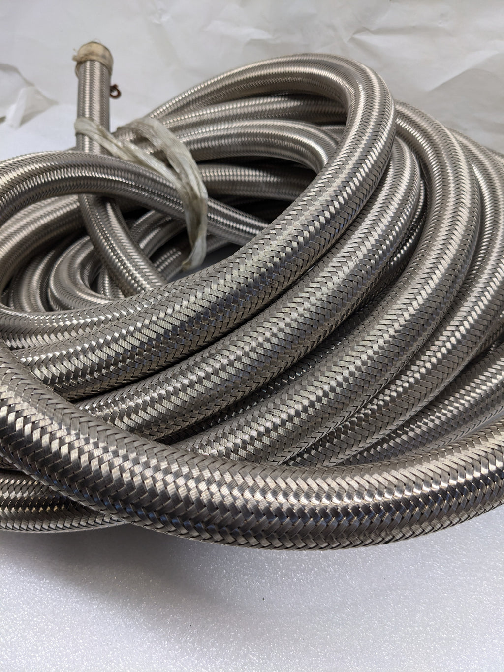STAINLESS STEEL BRAIDED 57' HOSE 13X16" ID 1-1/16" OD PTFE LINED CORRUGATED NEW R8
