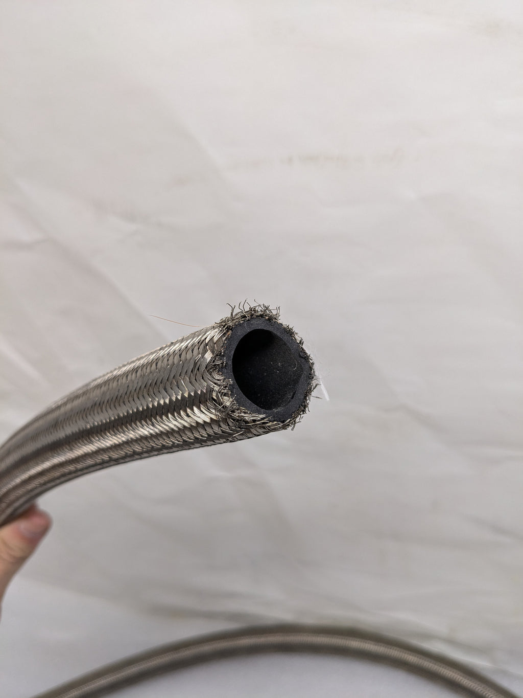STAINLESS STEEL BRAIDED 9' HOSE 13X16" ID 1-1/8" OD RUBBER LINED NEW R8