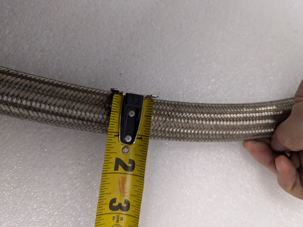 STAINLESS STEEL BRAIDED 9' HOSE 13X16" ID 1-1/8" OD RUBBER LINED NEW R8