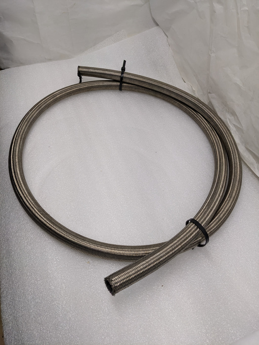 STAINLESS STEEL BRAIDED 9' HOSE 13X16" ID 1-1/8" OD RUBBER LINED NEW R8