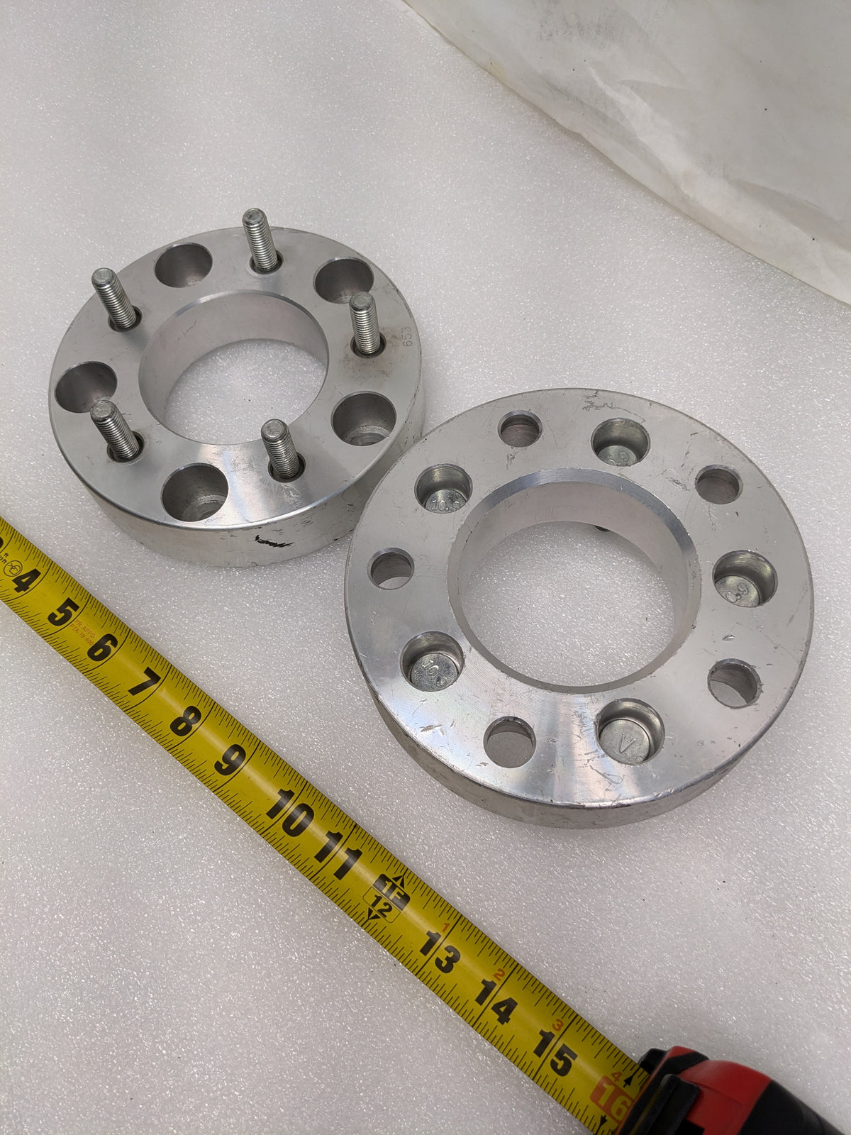 UNBRANDED PAIR OF 1.5"X7" WHEEL SPACERS (5X5.5" TO 5X5") 87MM HUB 1/2-20 NEW R5