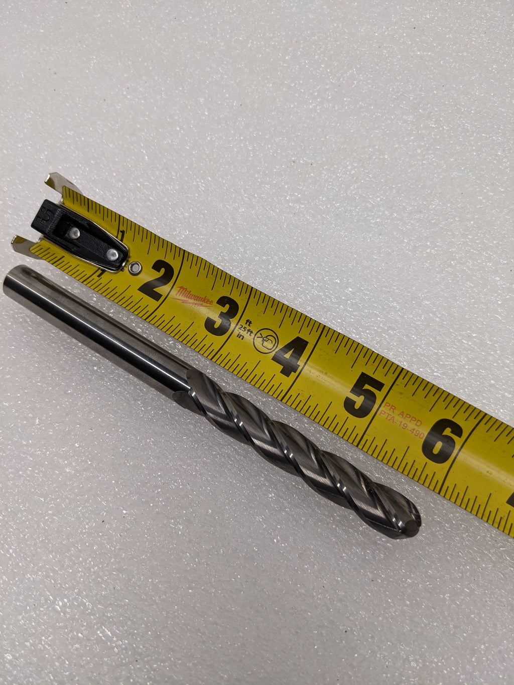 UNBRANDED 1/2"X6" DRILL BIT 3" FLUTED LENGTH 4FL BALLNOSE TIP RH 1/2" SHANK NEW R22T5