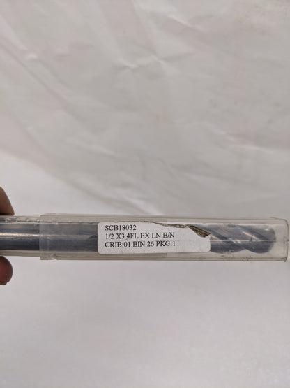 UNBRANDED 1/2"X6" DRILL BIT 3" FLUTED LENGTH 4FL BALLNOSE TIP RH 1/2" SHANK NEW R22T5