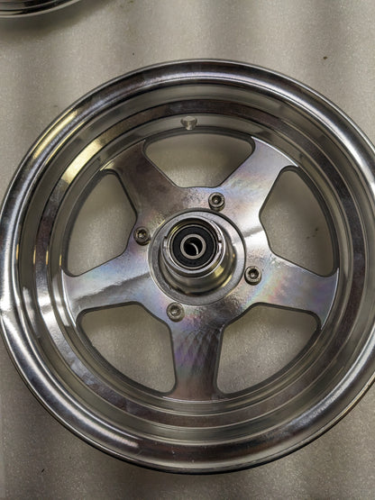 GPS GPSBLTFRONT10/GPSBLTREAR10  10" 5 SPOKE MACHINED ALUMINUM REAR AND FRONT WHEEL FOR MINIBIKES NEW SR