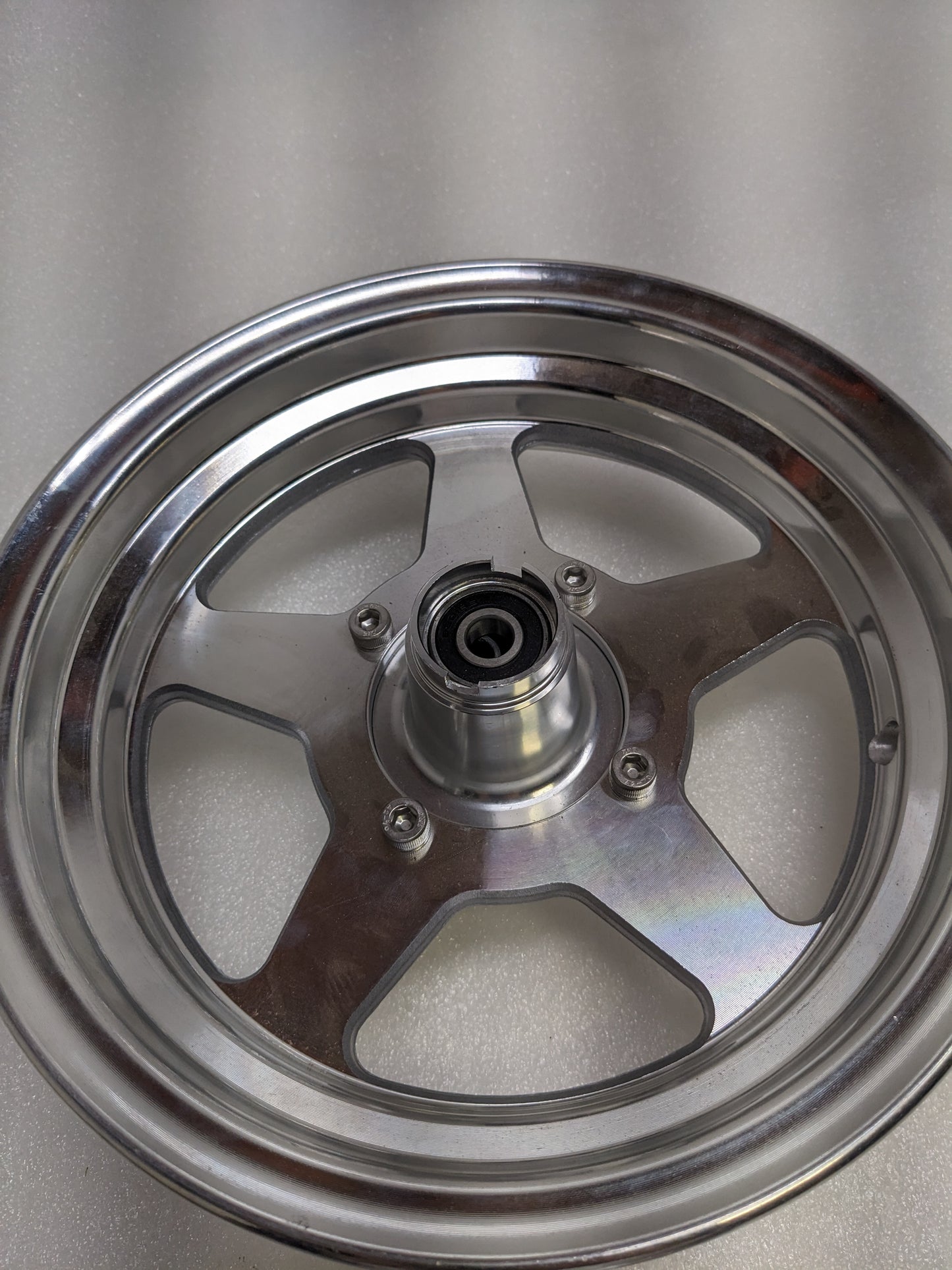GPS GPSBLTFRONT10/GPSBLTREAR10  10" 5 SPOKE MACHINED ALUMINUM REAR AND FRONT WHEEL FOR MINIBIKES NEW SR