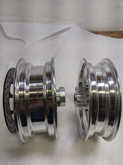 GPS GPSBLTFRONT10/GPSBLTREAR10  10" 5 SPOKE MACHINED ALUMINUM REAR AND FRONT WHEEL FOR MINIBIKES NEW SR