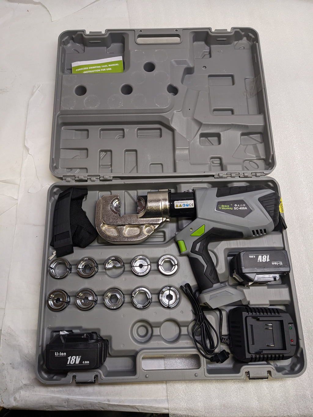 BRAVE MONKEY SC-400A ELECTRIC HYDRAULIC CRIMPER TOOL NEW SR
