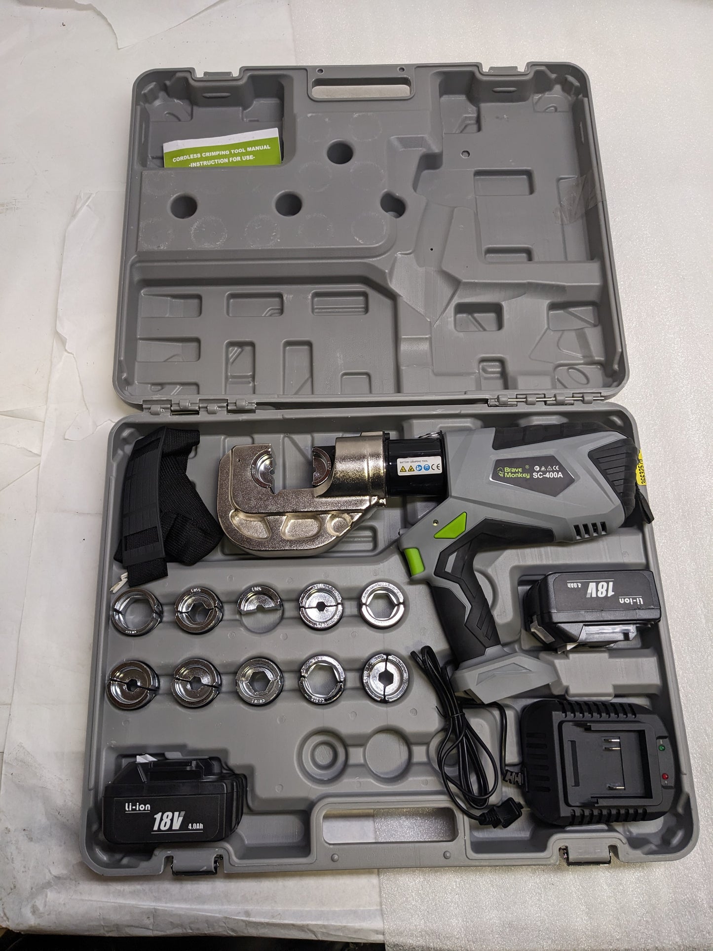 BRAVE MONKEY SC-400A ELECTRIC HYDRAULIC CRIMPER TOOL NEW SR