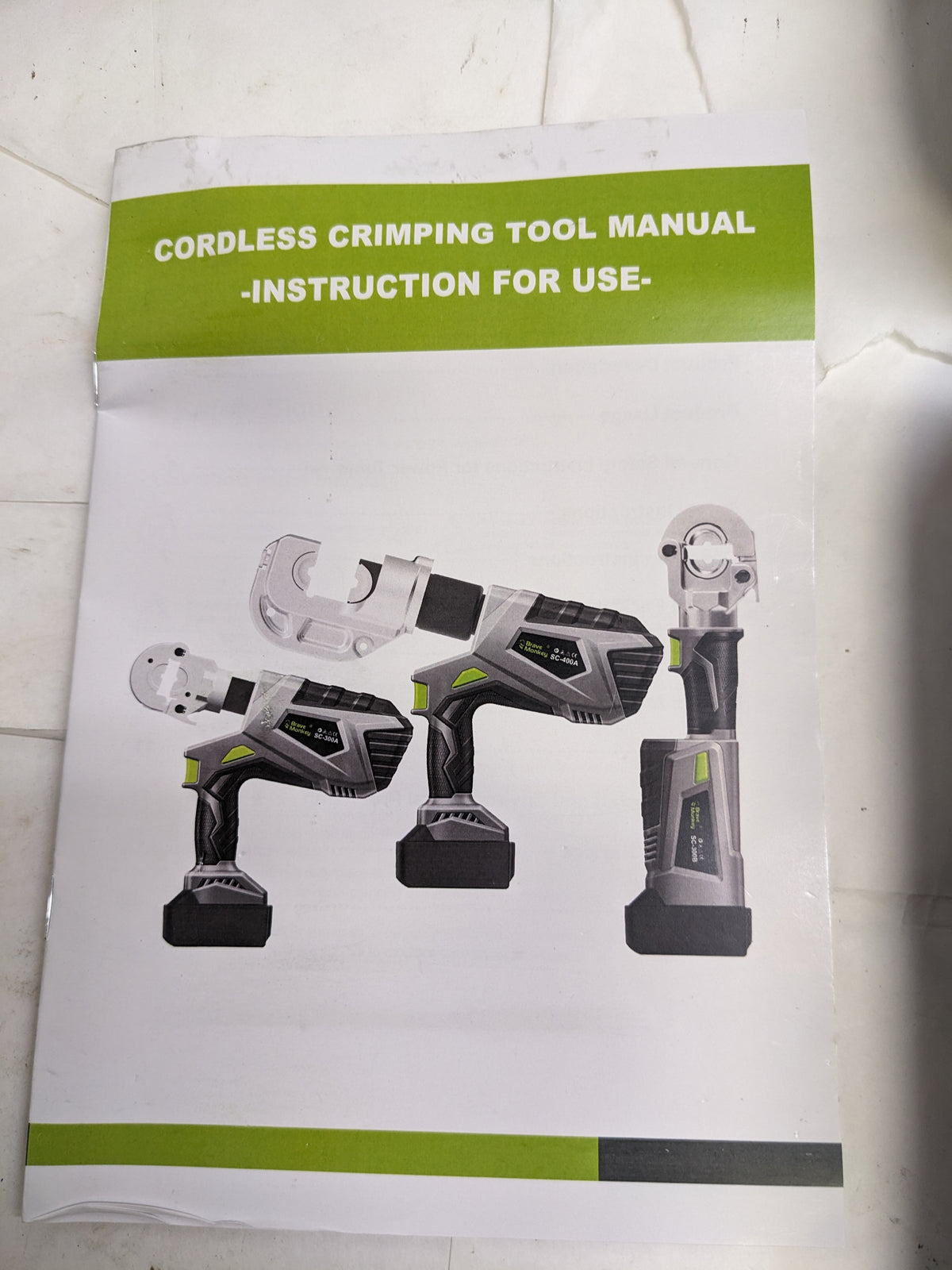 BRAVE MONKEY SC-400A ELECTRIC HYDRAULIC CRIMPER TOOL NEW SR