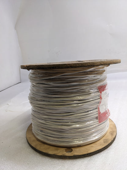 SOUTHWIRE TAPPAN F60001-4A FIRE ALARM CABLE 14 SOL CU 2/C N/S CMR/CL3R/FPLR PVC WHITE 1000FT NEW SR