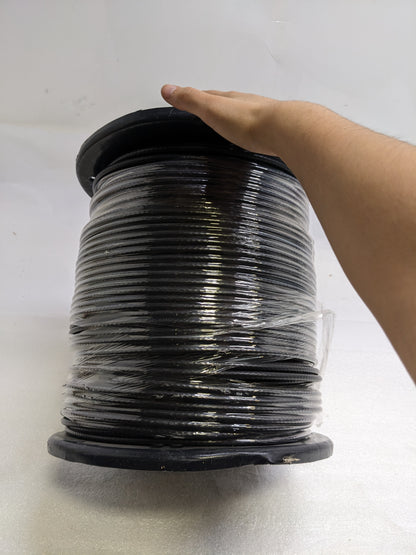 UNBRANDED COAX CABLE 1000FT BLACK SPOOL NEW B2