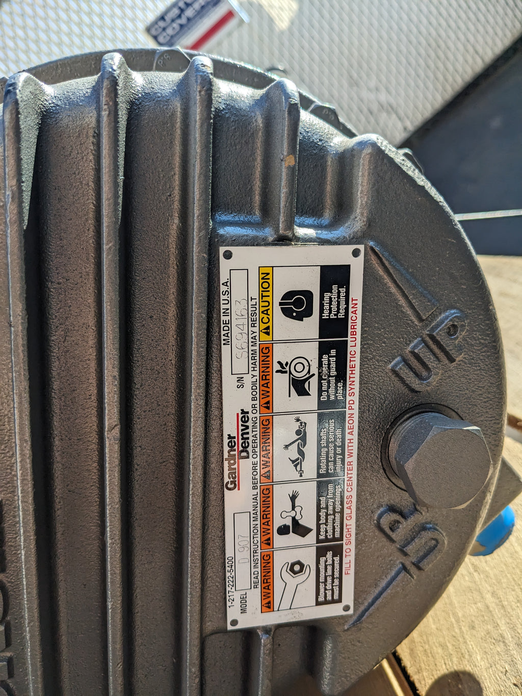 GARDNER DENVER D907 BI-LOBE TRUCK BLOWER NEW B2