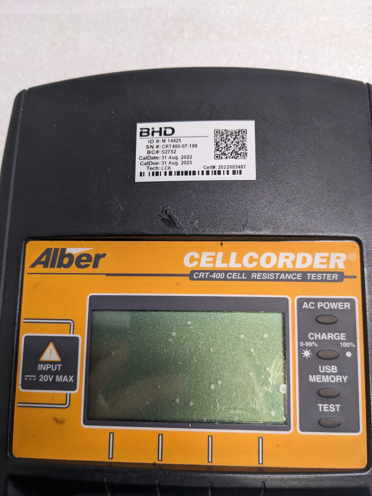 ALBERT CELLCORDER CRT-400 CELL RESISTANCE TESTER USED SR