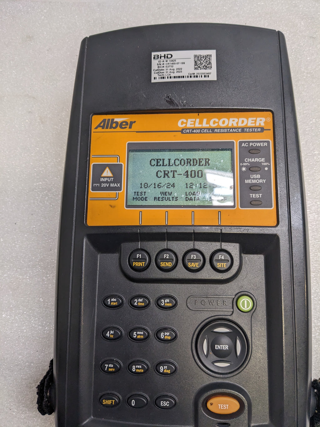 ALBERT CELLCORDER CRT-400 CELL RESISTANCE TESTER USED SR