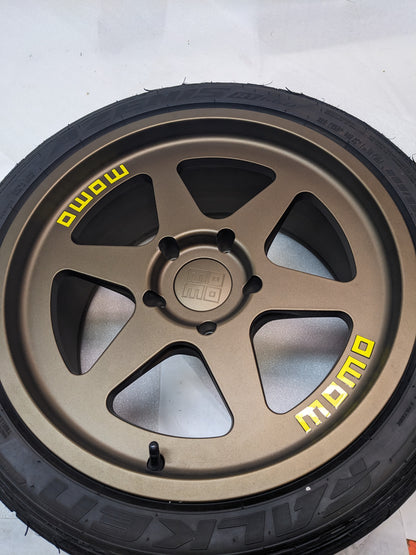 MOMO M50289530P20 HERITAGE 6 18"X905" 20MM 5X130MM SATIN BRONZE SET OF 4 WHEELS USED B2