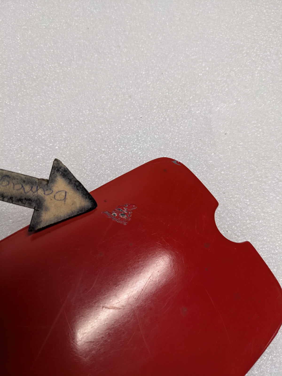 PORSCHE 92800650800 FUEL GAS DOOR RED FOR 80-84 928 S USED R20T8