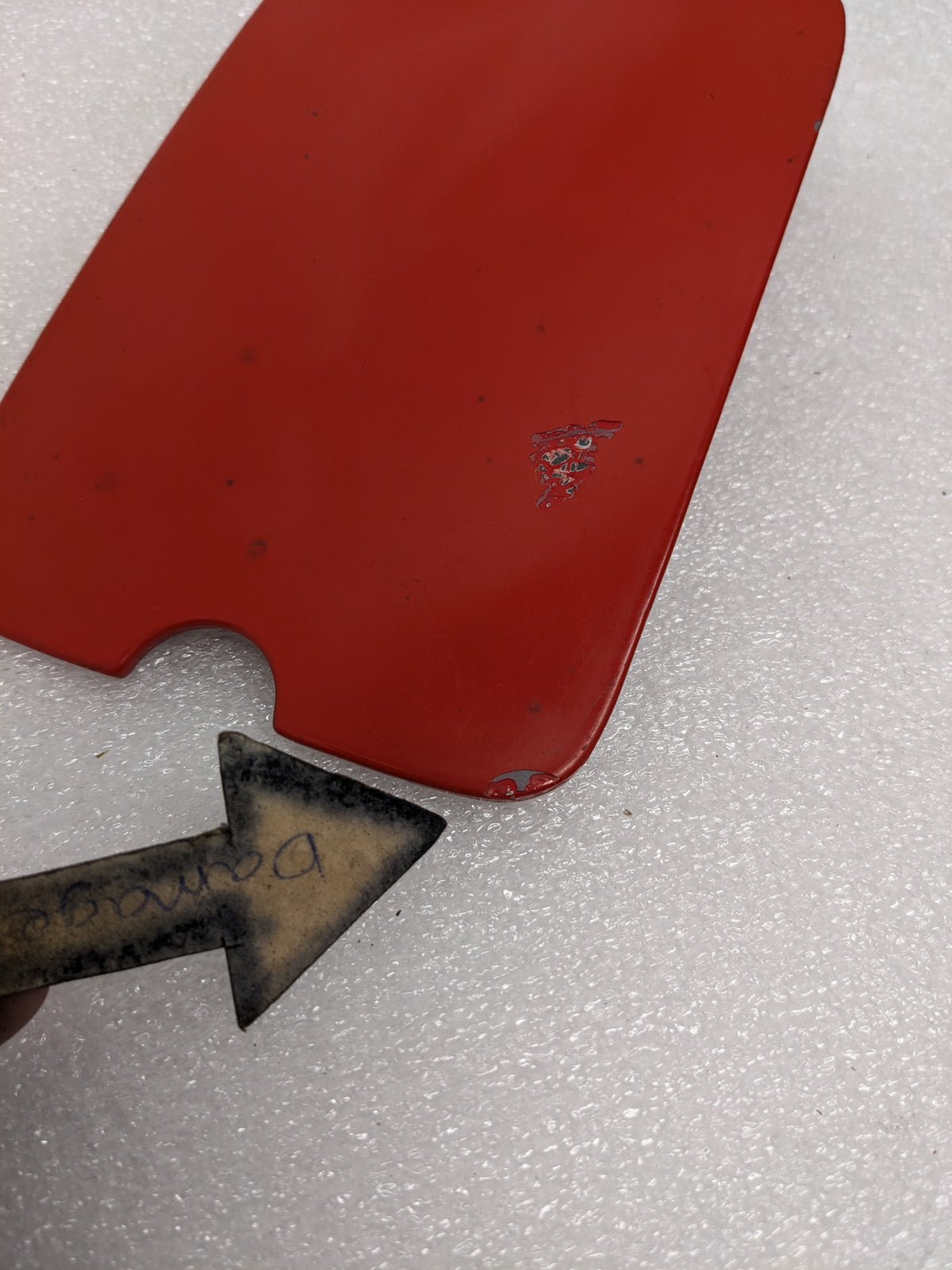 PORSCHE 92800650800 FUEL GAS DOOR RED FOR 80-84 928 S USED R20T8