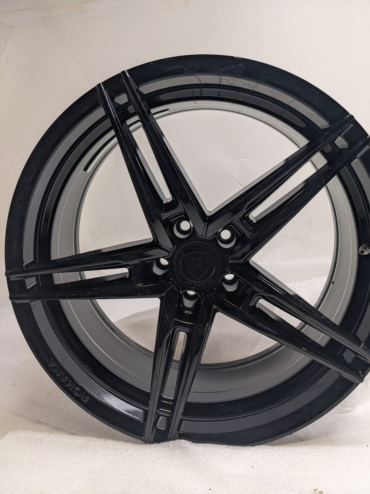 ROHANA RFX152095112GB45 RFX15 SERIES 20X9 INCHES  5X112 25MM GLOSS BLACK SET OF FOUR WHEELS NEW B2