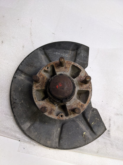 PORSCHE 94434165506 LEFT STEERING KNUCKLE AND DUST SHIELD FOR 1987-1991 944 USED #1 PG2