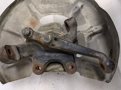 PORSCHE 94434165506 LEFT STEERING KNUCKLE AND DUST SHIELD FOR 1987-1991 944 USED #1 PG2