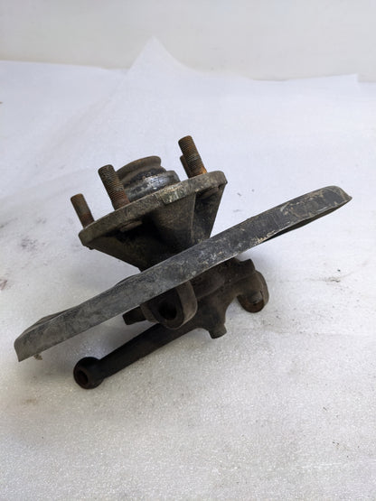 PORSCHE 94434165506 LEFT STEERING KNUCKLE AND DUST SHIELD FOR 1987-1991 944 USED #2 PG2